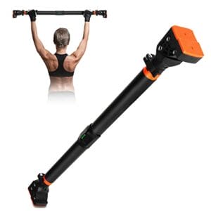 Klimmzugstange für Türrahmen ohne Schrauben mit innovativer Gewindesperre für sicheren Halt – Pull Up Bar mit Tragfähigkeit für bis zu 200 kg für Oberkörper Workout Heimtraining