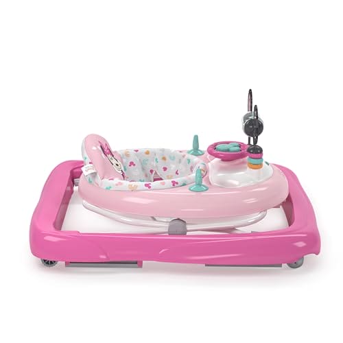 Bright Starts, Disney Baby, Minnie Mouse, Tiny Trek, Forever Besties, 2 in 1 Lauflernhilfe mit abnehmbarer Spielstation, Lichtern und Liedern, höhenverstellbar, Minnie Maus, 12825, pink – Bild 5