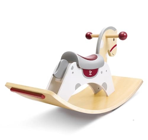 Hape 2-in-1 Schaukelpferd, Schaukelpferd und Balanceboard, Rutsch- und Schwungspielzeug, ergonomischer Sitz & Anti-Rutsch Griff, ab 12 Monaten – Bild 4