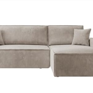 Selsey Sofa Ecksofa Eckcouch Schlafsofa Couch Mit Stauraum Schlaffunktion Pflegeleicht Polyurethanschaum L Form Rechts Farese Beige Cordoptik