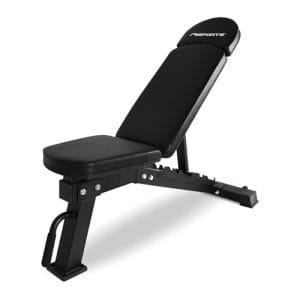 MSPORTS Hantelbank verstellbar – Schrägbank & Flachbank für Studio und Zuhause – Trainingsbank für Krafttraining, Fitnessbank mit Stahlrahmen & 300kg Belastbarkeit – klappbar & höhenverstellbar