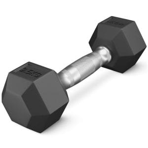 4FIZJO Stahlhanteln HEX, Sechskanthanteln aus Stahl mit Gummibeschichtung, Kurzhanteln, Gewichte, Dumbbell Kraft und Ausdauertraining, Gewichtheben für Zuhause, Fitnessstudio