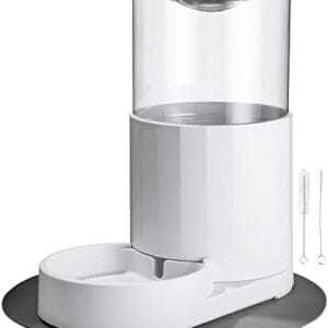 JOFLVA Haustier Automatischer Wasserspender, 2.5L Für Hunde Katze, Trinkbrunnen Ohne Strom, , Rutschfester Boden, Pba Frei, Mit Platzdeckchen