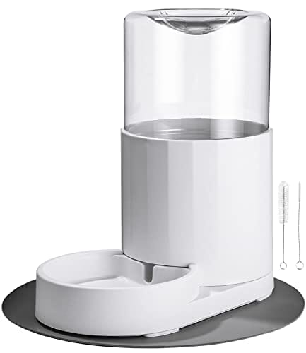 JOFLVA Haustier Automatischer Wasserspender, 2.5L Für Hunde Katze, Trinkbrunnen Ohne Strom, , Rutschfester Boden, Pba Frei, Mit Platzdeckchen