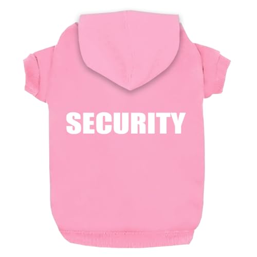 Izefia Hunde Kapuzenpulli Security Rdc Pet Bekleidung Hunde Shirt Wärmer Pullover Baumwoll Jackett Mantel Kleiner Hund Mittlerer Hund Pink XL
