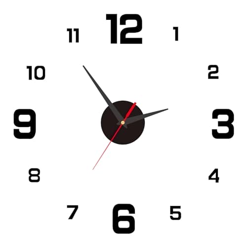 Wanduhr DIY 3D mit Leisem Bewegung, Flat Mute Decor Geschenk Home Office Nach Hause, Restaurant, Büro und Hotel, Wanduhren, an Einer wohnwand Wohnzimmer, Römische Zahlen