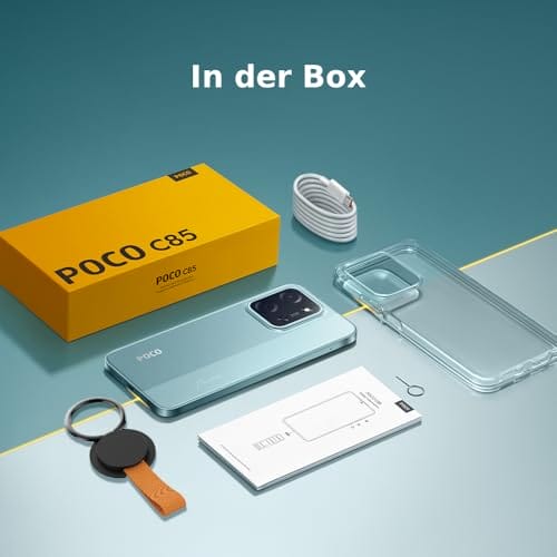 XIAOMI Poco C85, Smartphone 8+256GB, 6,9" 120Hz Display 7,99mm Design, MediaTek Helio G81-Ultra Octa-Core, 50MP AI-Zweifach-Kamera, 6000mAh, Black, Ladegerät Nicht im Lieferumfang enthalten – Bild 6