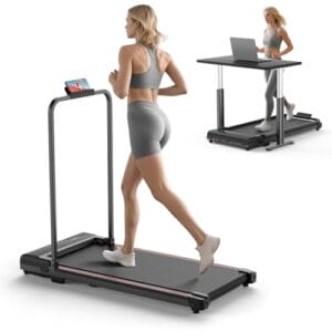 Walking Pad Laufband Für Zuhause – Laufband Klappbar Schreibtisch Klein Tragbares Walking Laufpad Leichtes und Kompaktes Elektrisches Laufbänder Mini Treadmill for Home mit Fernbedienung ShabanJesy