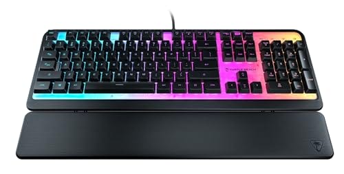 Turtle Beach Magma - Membrane RGB Gaming Keyboard mit Membrantasten, Advanced Anti-Ghosting, Easy-Shift Technologie, RGB-Beleuchtung, abnehmbare Handballenauflage
