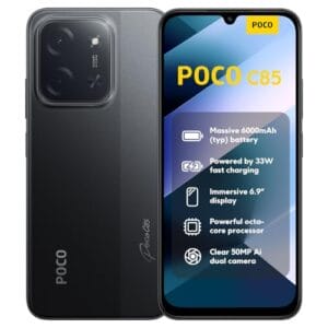 XIAOMI Poco C85, Smartphone 8+256GB, 6,9″ 120Hz Display 7,99mm Design, MediaTek Helio G81-Ultra Octa-Core, 50MP AI-Zweifach-Kamera, 6000mAh, Black, Ladegerät Nicht im Lieferumfang enthalten