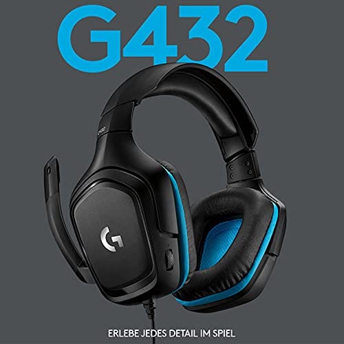 Logitech G432 kabelgebundenes Gaming-Headset, 7.1 Surround Sound, DTS Headphone:X 2.0, Bügelmikrofon mit Flip-Stummschaltung, Ohrpolster mit Kunstleder, PC/Mac/Xbox One/PS4/Nintendo Switch - Schwarz – Bild 3