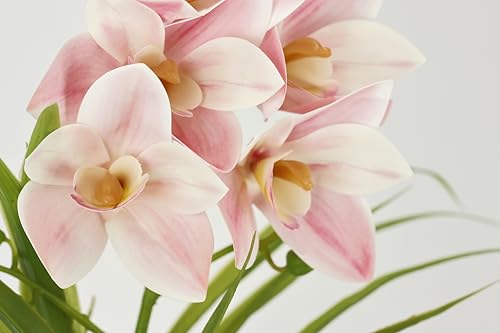 Künstliche Orchidee 40cm im Topf Kunstorchidee Blume Kunstblumen Kunst Orchidee Kunstorchidee Phalaenopsis Kunstpflanze wie echt Hochzeit Deko Seidenblume Real Touch Blüte Tischgesteck, rosa – Bild 3
