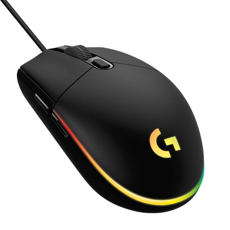 Logitech G203 Gaming-Maus mit anpassbarer LIGHTSYNC RGB-Beleuchtung, 6 programmierbare Tasten, spieletauglicher Sensor, Abtastung mit 8.000 DPI, Geringes Gewicht - Schwarz – Bild 5