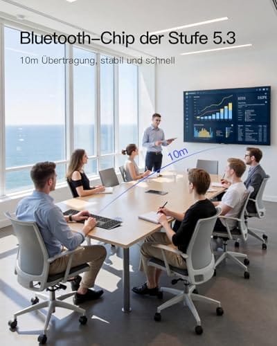 Inateck Kabellose Tastatur,KI-Funktion Bluetooth Tastatur mit 3 Bluetooth Kanälen,Deutsches QWERTZ Layout,Leise Tasten, Kompatibel mit iPadOS Android, Windows,KB06007 – Bild 6