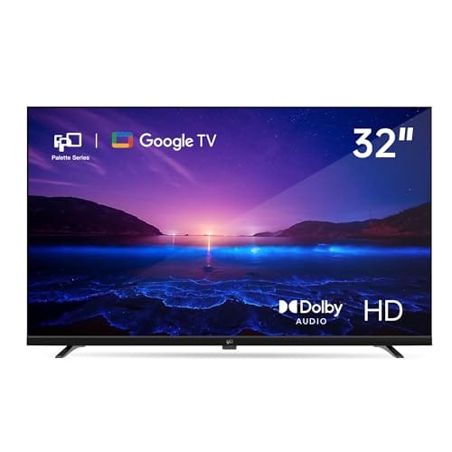 FPD Fernseher Smart TV 32 Zoll HD 720p LED Google TV mit integriertem Google Play und Google Cast, HDR 10, Dolby Audio, Sprachsteuerung, Live-TV (Palette-Serie, CG32-P3, Modell 2025)