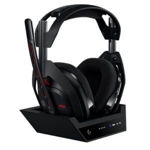 Logitech G Astro A50 LIGHTSPEED, Kabelloses Gaming-Headset + Basisstation (5. Generation), PRO-G GRAPHENE, 3-System-Umschaltung, USB-C, Xbox, PS5, PC/Mac, Nintendo Switch/Switch 2, Bluetooth – Schwarz
