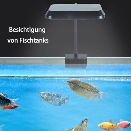 GERUI 92RA LED Aquarium Beleuchtung,360° Beleuchtung ,Led Lampe Aquarium Licht,Energiesparende und beschlaghemmende Gläser,Dimmbare Wasserdicht Aquarium Licht für Wasserpflanzen und Fische (8W) – Bild 6