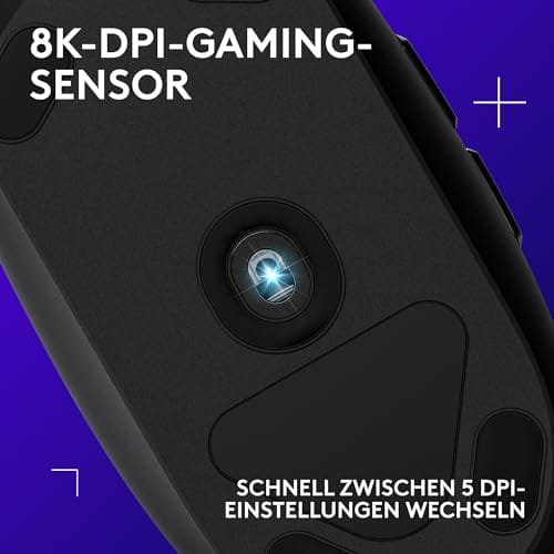 Logitech G203 Gaming-Maus mit anpassbarer LIGHTSYNC RGB-Beleuchtung, 6 programmierbare Tasten, spieletauglicher Sensor, Abtastung mit 8.000 DPI, Geringes Gewicht - Schwarz – Bild 3