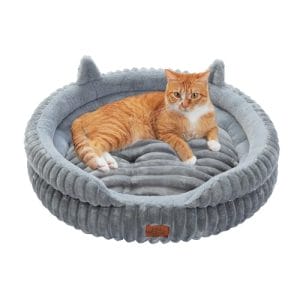 PAWZ Road Katzenbett waschbar Flauschiges Katzenkissen, Katzenschlafplatz-Bettchen (Grau, S)