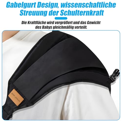 Babytrage Seitlich, Verstellbare Schulter Baby Tragegurt & Multifunktionale Tragegurt für Babys 0-36 Monate (bis 20kg), Seitliche Trage Baby, für Spaziergänge, Einkaufen und Reisen – Bild 5