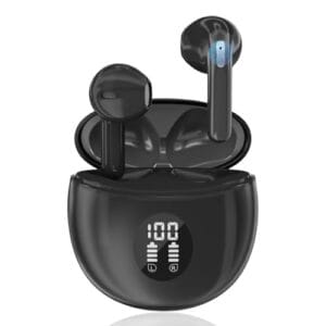 Bluetooth Kopfhörer, Kopfhörer Kabellos Bluetooth 6.0 In Ear Kopfhörer mit 4 Mikrofon, Kabellose Kopfhörer Wireless Earbuds 40 std Spielzeit, LED-Anzeige, HiFi Stereo Ohrhörer für Arbeit Spiel Sport