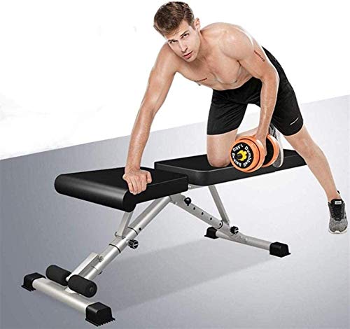 SMSOM Verstellbare Hantelbank for Home Gym, faltbar Workout Bench Press, Indoor Multi-Purpose Exercise Neigung Decline-Bank (Farbe: Schwarz) – Bild 3