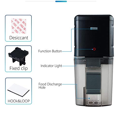 FischFutterautomat Automatischer, Fischfutterspender, 12h / 24h Aquarium Tank Timer Feeder, Aquarium Fütterungsvorrichtung, Kontrollierbare Fischfütterer, Ferienwochenend Fischfutter – Bild 5