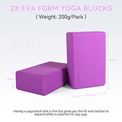 voidbiov Yoga blöcke 2er Set 9 "x6 x3, Stabil rutschfest Eva Schaumstoff, Bietet Unterstützung und Stabilität für Joga Fitness Meditation – Bild 3