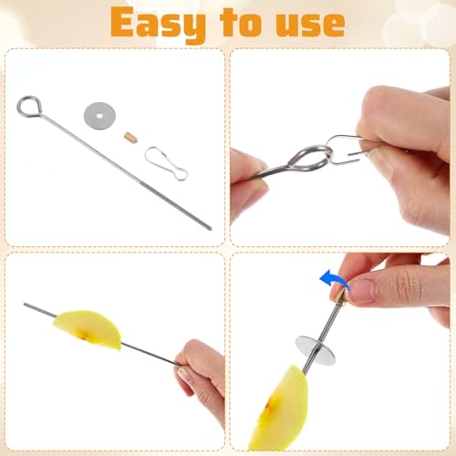 Nogeqi 2 Stück Nymphensittich Futter Hängen, Edelstahl Vogelfutter Wellensittich Käfig Futterspender, Hängende Wellensittiche Futter Halter, Vogel Spielzeug Für Papageien Gemüse Futtersuche (Silber) – Bild 4