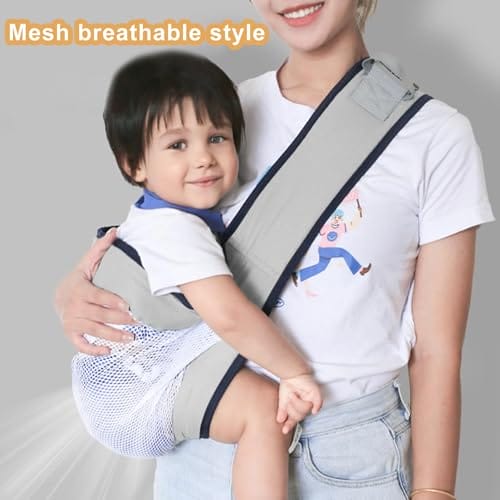 Babytragetuch,Kleinkind Trage Seitlich,Babytrage Seitlich,Verstellbare Schulter Babytrage,Multifunktionale Tragegurt Baby,Babys von 0 bis 36 Monaten, Kleinkinder bis 20kg – Bild 8