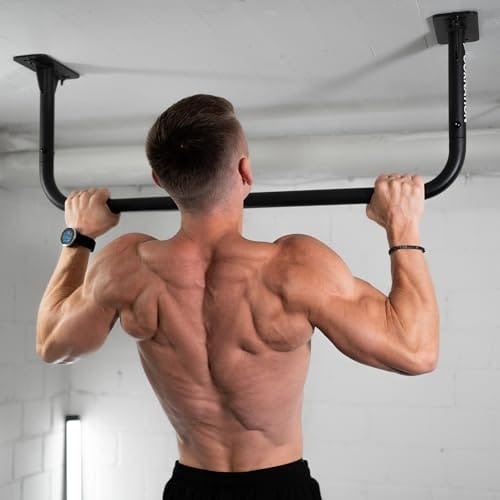 GORNATION Klimmzugstange für Wand oder Decke, Pull-Up Bar zur Wandmontage oder Zimmerdecke, Klimmzugstange pulverbeschichtetes Metall, für Calisthenics, Fitness und Training zu Hause im Home Workout – Bild 6