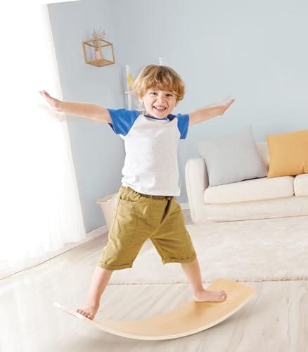Hape 2-in-1 Schaukelpferd, Schaukelpferd und Balanceboard, Rutsch- und Schwungspielzeug, ergonomischer Sitz & Anti-Rutsch Griff, ab 12 Monaten – Bild 7