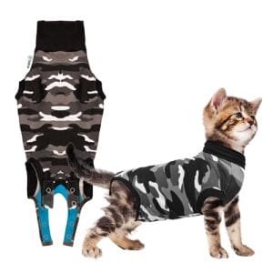 Suitical Recovery Suit Katze, XXXS – Schwarz Camouflage