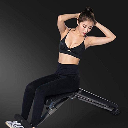 SMSOM Verstellbare Hantelbank for Home Gym, faltbar Workout Bench Press, Indoor Multi-Purpose Exercise Neigung Decline-Bank (Farbe: Schwarz) – Bild 5