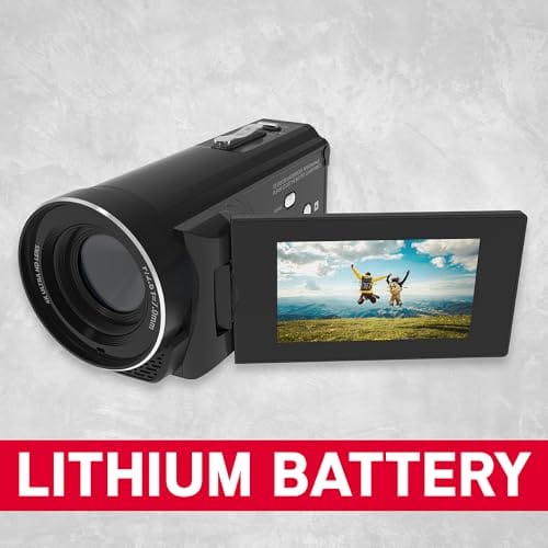 AgfaPhoto Realimove CC4000W - Wasserdichter 4K-Camcorder mit 3-Zoll-Touchscreen, 18-facher Digitalzoom, Video 2.7K, Foto 24 MP, LED, Lithiumbatterie - Schwarz – Bild 6