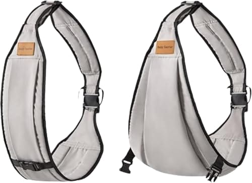 Senarah Toddler Carrier, Baby Carrier Newborn to Toddler,Toddler Sling Carrier,Adjustable Breathable Baby Carrier Sling,One Shoulder Adjustable Sling Carrier for Baby,Carrying 10-45 lbs (Grey, Solid)