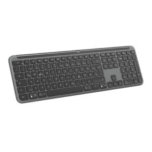 Logitech Signature Slim K950 kabellose Tastatur, schlankes Design, Wechseln zwischen Geräten beim Tippen, leises Tippen, Bluetooth, Multi-OS, Windows, Mac, Chrome, DEU QWERTZ-Layout, Graphit