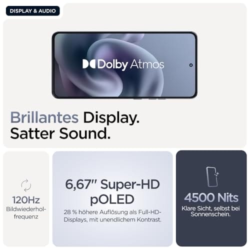 Motorola Moto g86 5G Smartphone (6,67“-Super-HD-Display, 50-MP-Kamera mit Moto-AI, 8/256 GB, 5100 mAh, Android 15) Pantone Spellbound, inkl. Schutzcover – Bild 4