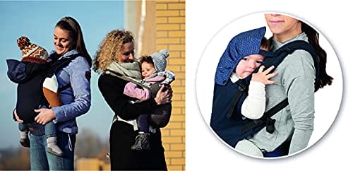 MoMi COLLET Babytrage für Kinder im Alter 3-48 Monate (4-20 kg Körpergewicht), 2 Tragepositionen mit 6 Einstellpunkten, mit Kapuze und einer Köpfchenstütze für das Baby – Bild 3