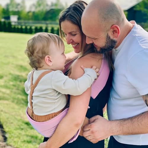 Senarah Toddler Carrier, Baby Carrier Newborn to Toddler,Toddler Sling Carrier,Adjustable Breathable Baby Carrier Sling,One Shoulder Adjustable Sling Carrier for Baby,Carrying 10-45 lbs (Grey, Solid) – Bild 4