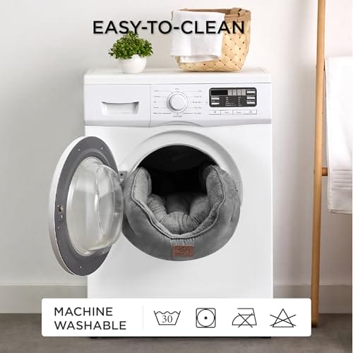 BEDSURE Katzenbett waschbar Katzen Bettchen - 63x53x20cm Katzenkorb mit zweiseitig Innenkissen Katzenschlafplatz für Katzen oder kleine Hunde – Bild 5