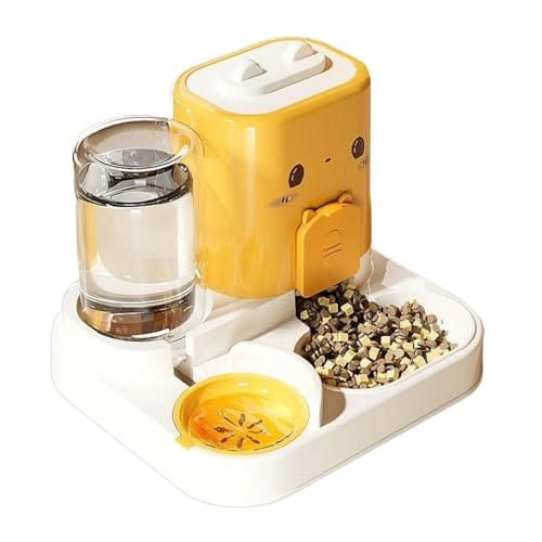 Automatic Cat Feeder - 1.8L, Feeder Dispenser | Large Capacity Treat Dispenser, Bowl Set - Feeding Watering Fountain | Food Container for Pets - Suitable for Dogs, Cats