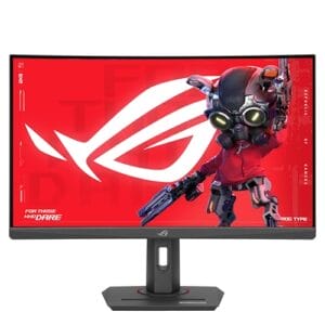 ASUS ROG Strix XG27WCS 27 Zoll Curved Gaming Monitor (WQHD 2560×1440, 180Hz, 1ms GTG, Fast VA, ELMB Sync, USB-C, FreeSync, HDR, DisplayWidget, Stativanschluss)