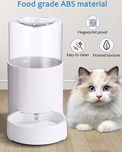 JOFLVA Haustier Automatischer Wasserspender, 2.5L Für Hunde Katze, Trinkbrunnen Ohne Strom, , Rutschfester Boden, Pba Frei, Mit Platzdeckchen – Bild 5