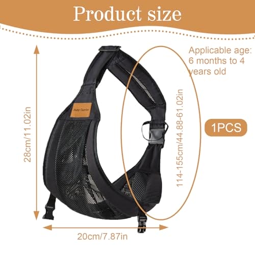 JOZMMZEOOA Tragetuch Baby Trage für Kinder bis 30kg Multifunktion Hüfttrage Verstellbar Trage Seitlich Kleinkind Toddler Carrier, Geeignet für Säuglinge und Kleinkinder im Alter Von 6-48 mth (Mesh) – Bild 3