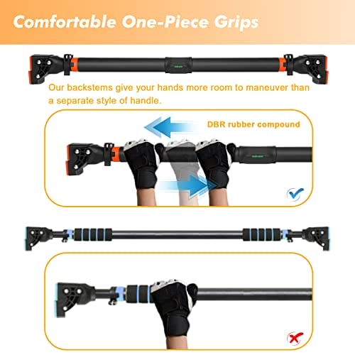 Klimmzugstange für Türrahmen ohne Schrauben mit innovativer Gewindesperre für sicheren Halt – Pull Up Bar mit Tragfähigkeit für bis zu 200 kg für Oberkörper Workout Heimtraining – Bild 3