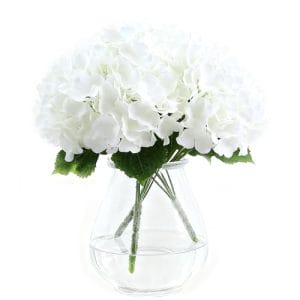 AMLUCKS 3 Pcs Silk Large Hydrangea Artificial Flowers 16-Head Real Touch Faux Hydrangea Flowers with DIY Floral Stems for Wedding Bouquets Party Home Decoration