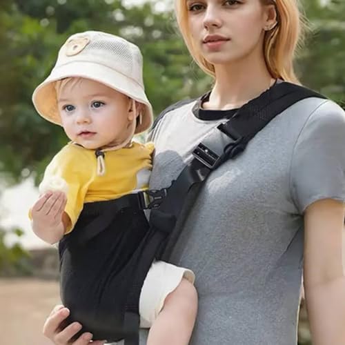 JOZMMZEOOA Tragetuch Baby Trage für Kinder bis 30kg Multifunktion Hüfttrage Verstellbar Trage Seitlich Kleinkind Toddler Carrier, Geeignet für Säuglinge und Kleinkinder im Alter Von 6-48 mth (Mesh) – Bild 5