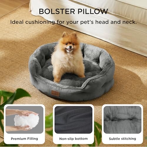 BEDSURE Katzenbett waschbar Katzen Bettchen - 63x53x20cm Katzenkorb mit zweiseitig Innenkissen Katzenschlafplatz für Katzen oder kleine Hunde – Bild 4