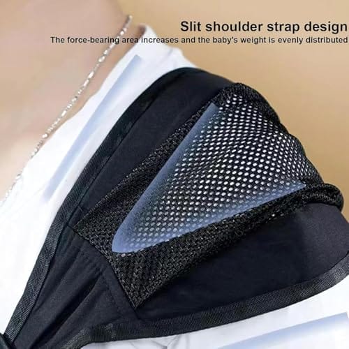 Senarah Toddler Carrier, Baby Carrier Newborn to Toddler,Toddler Sling Carrier,Adjustable Breathable Baby Carrier Sling,One Shoulder Adjustable Sling Carrier for Baby,Carrying 10-45 lbs (Grey, Solid) – Bild 7